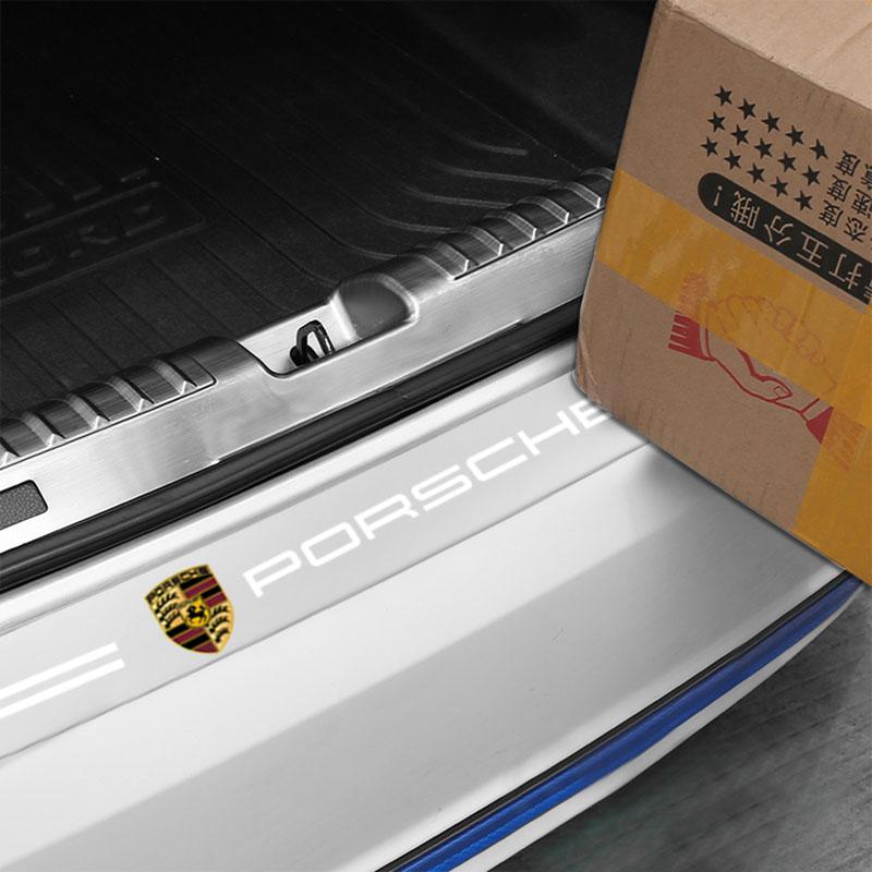 1ks Průhledná ochranná nálepka na znak kufru auta Příslušenství pro Porsche Boxster Cayenne Panamera Macan Cayman 911 918 996 917 991