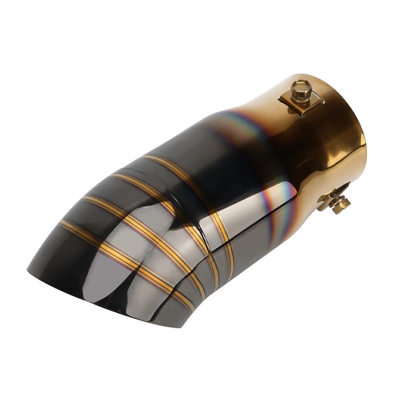 1Pcs Universal Car Exhaust Muffler High Performance Stainless Steel Straight Through Exhaust Muffler Enhance Sound And Style