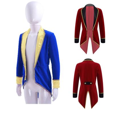 Děti Chlapci Dívky Cirkus Ringmaster Smoking Kabát Kostým Párty Efektní oblečení Halloween Karneval Cosplay Outfit