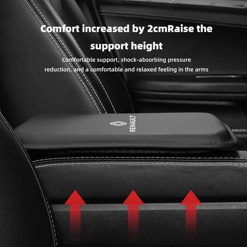 Radkappen für Renault Fluence Latitude Laguna Clio Koleos Megane Espace PU-Leder Auto Armlehnenbox Matte Armlehnenkissen Zubehör