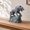 3D Printed Wolf Statue, Mechanical Style Wolf Figurine, Collectible Wolf Sculpture, Tabletop Ornament for Office Desk Shelf