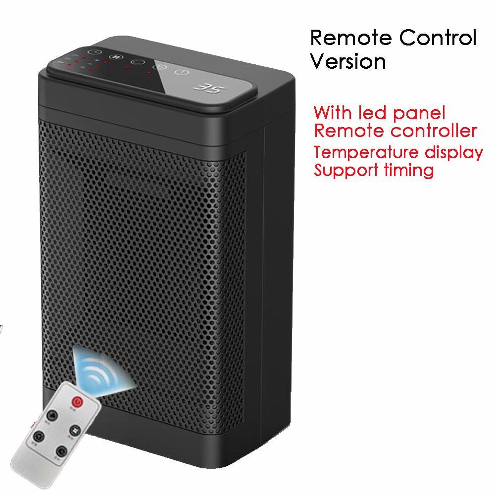 Led Display PTC Ceramic Electric Heater Remote Control Portable Air Heater Fan 3 Gears Wind Adjustable 1500W Home Office Warmer Machine for Winter.
