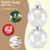 Practical-15 PCS Round Clear Christmas Balls Fillable DIY Christmas Tree Balls Made Of Plastic Christmas Balls Tree Decorations