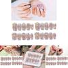 Unique Handcrafted Glitter Nail Sticker With Aurora Flashing Rhinestones Candy Paradise Ultra-short Gradient Xs S M L