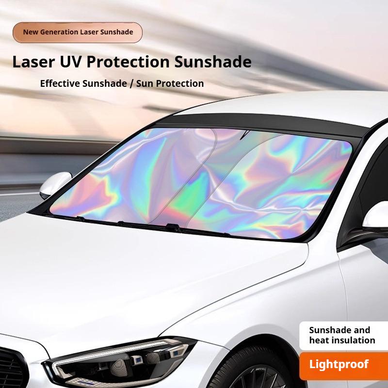 Car Windshield Laser Sunshade Visor UV-Reflective Summer Heat Shield Car Privacy Curtains Sun Shade Cooling Sun Protection Cover