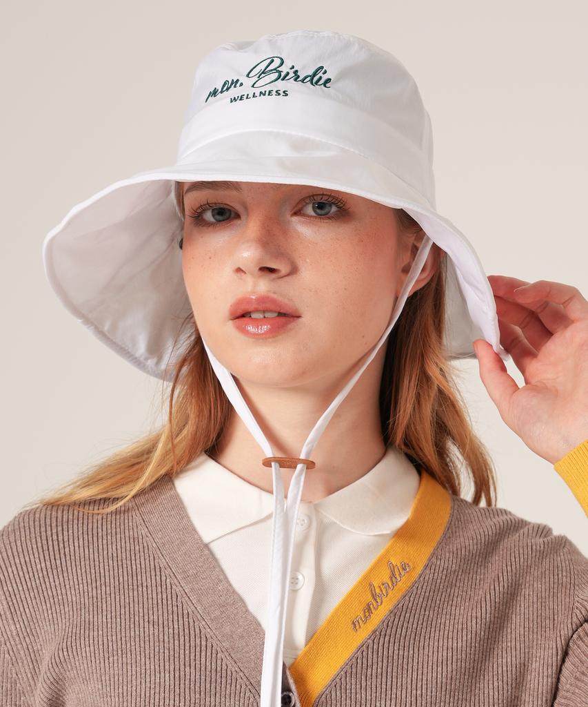 MONBIRDIE GOLF Colette Wellness Windproof Bucket Hat White