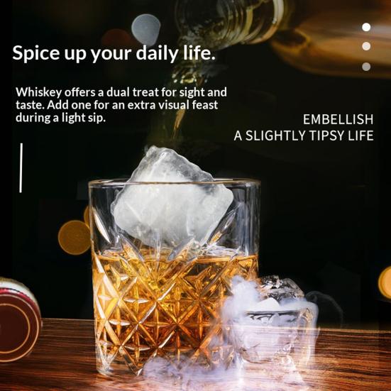 Whiskey Ice Cube Tray Silicone Ice Mold for Large Ice Balls Cubes Flexible Easy Release BPA-Free Dishwasher Safe Ice Cube Maker