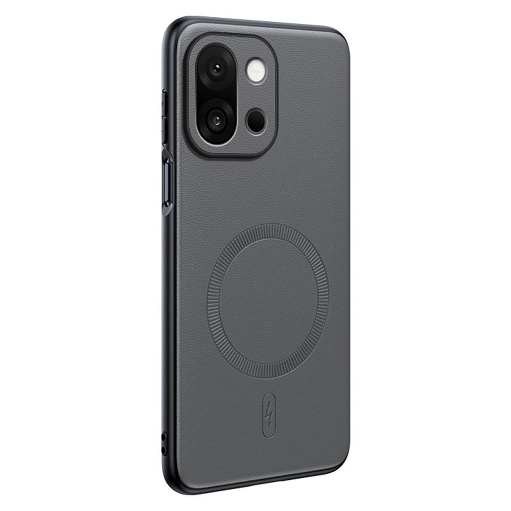 For OnePlus 15 5G Magnetic Case Leather Coated TPU + PC Phone Cover