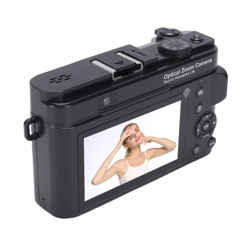 4K Digital Camera 12X Optical Zoom WIFI 75MP Portable Auto   Compact Camera for Travel