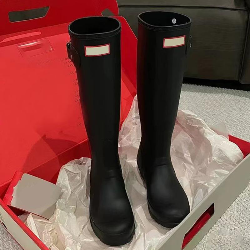 High tube rain boots for women 2026 new outdoor waterproof boots long tube rain boots