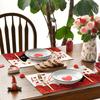 Artoid Mode Hello Love Heart Cat Valentine Placemats Set of 4, 12x18 Inch Wedding Anniversary Table Mats for Party Kitchen Dining Decoration