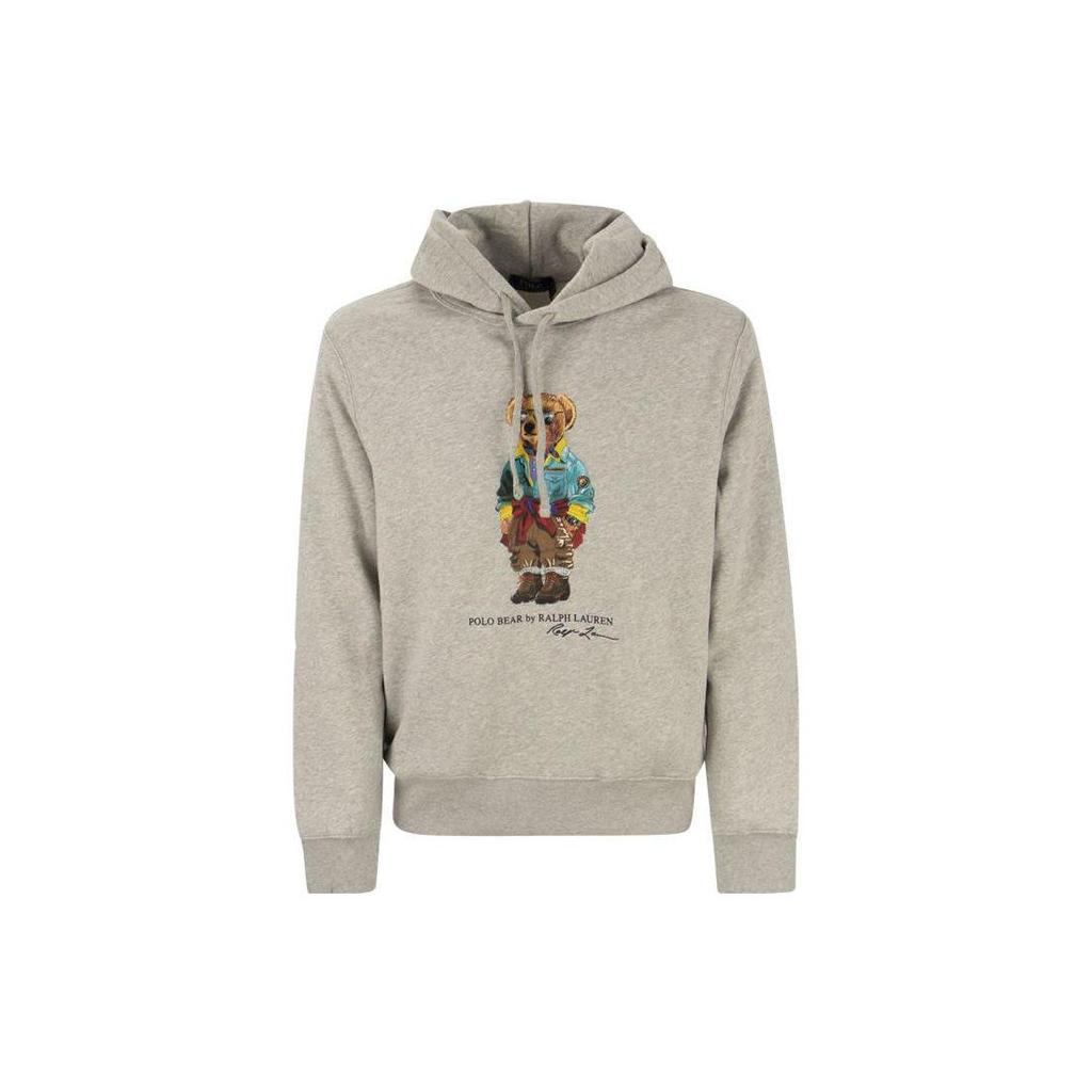 Polo Ralph Lauren Animal Pattern Hooded Long Sleeve Sweatshirt Men sweatshirt Gray 710853309-021