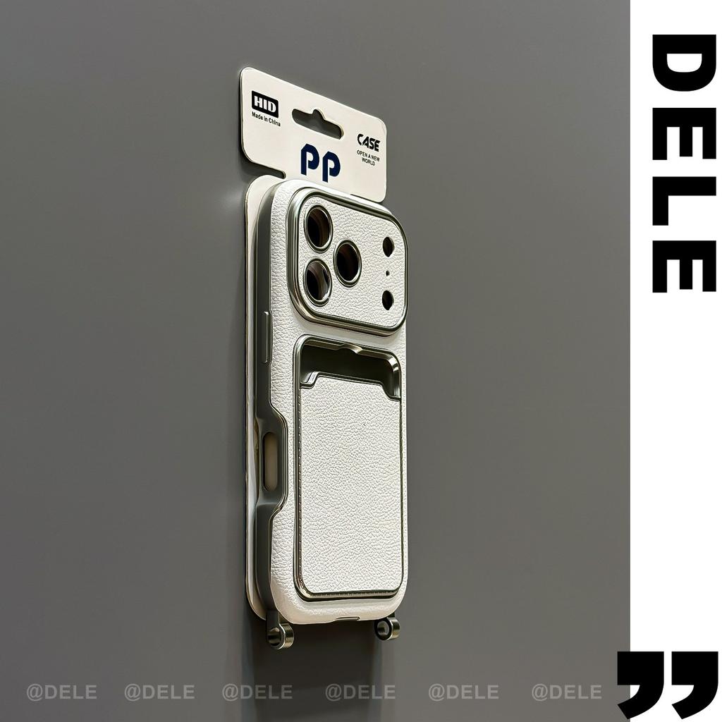 Fashion Versatile Card Slot Wallet PU Leather Bracket Case For iPhone 17 ProMax 13 15 16 Plus 14  Business Po Clip Cover