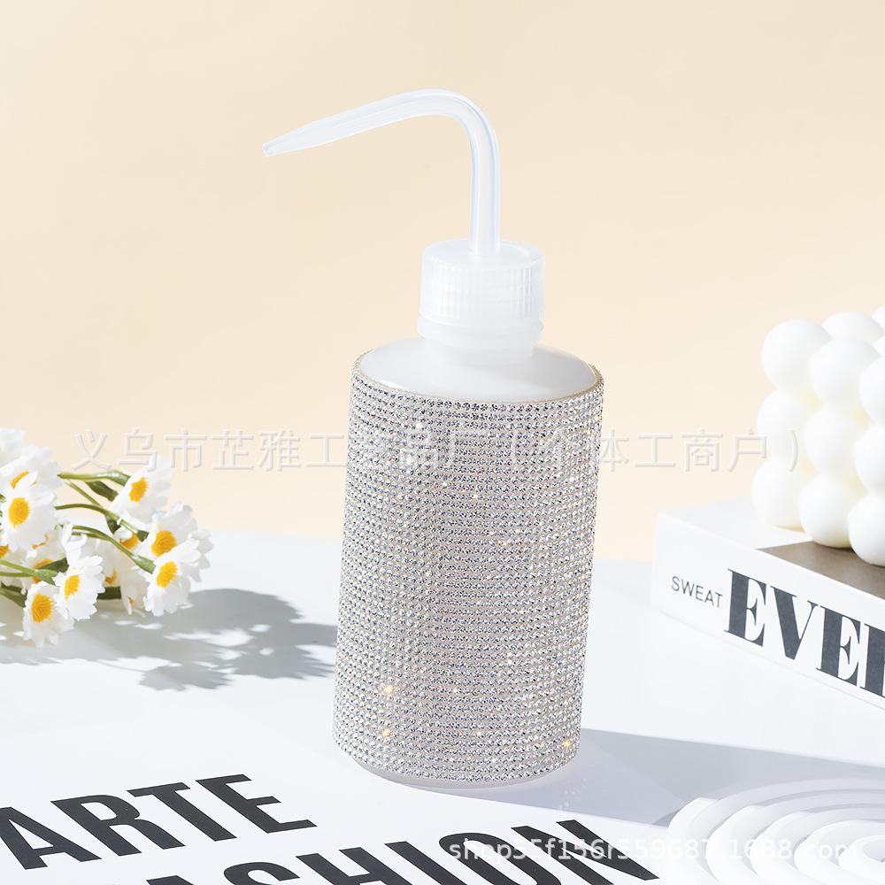 New diamond eyelash cleaning bottle extrusion curved mouth eyelash cleaning bottle nail cleaning auxiliary tool 250ml 250ml белый