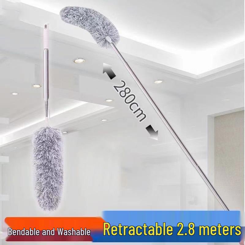 Compact Microfiber Extendable Duster for Ceiling and Household Cleaning