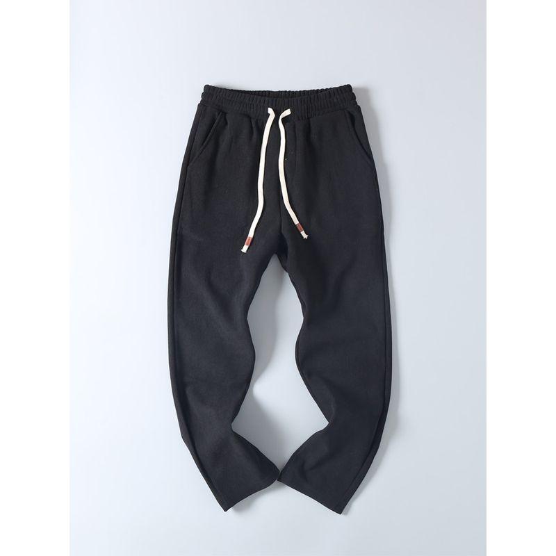 450G Heavy Weight Corduroy Fleece-lined Thick Casual Trousers Men Autumn and Winter Wild Loose Straight Drooping Warm-Keeping Pants