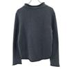 SEE BY CHLOE Long Sleeve Cotton Knit Sweater XS Gray X Navy Women Used
