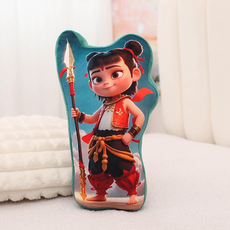 Nezha Series Plush Pillow: Sofa Ornament, Home Decor Cushion, Office Toy