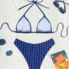 1011 New European and American Polka Dot Bikini Sexy Split Swimsuit Women's Beach Hot Spring Swimsuit
