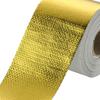 Reflective Self Adhesive Tape Gold/Sliver High Temperature Heat Insulation Shield Wrap Tape Bandage 50mm x 5M Roll UniversalPinstriping Tape 3