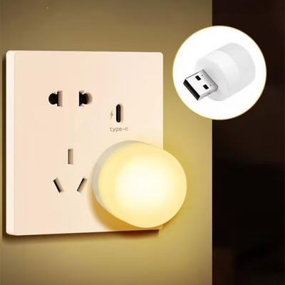 5/10 ks Mini kulatá LED světla Noční lampičky Bez blikání Neoslňující Energeticky úsporné Plug-and-Play USB světla