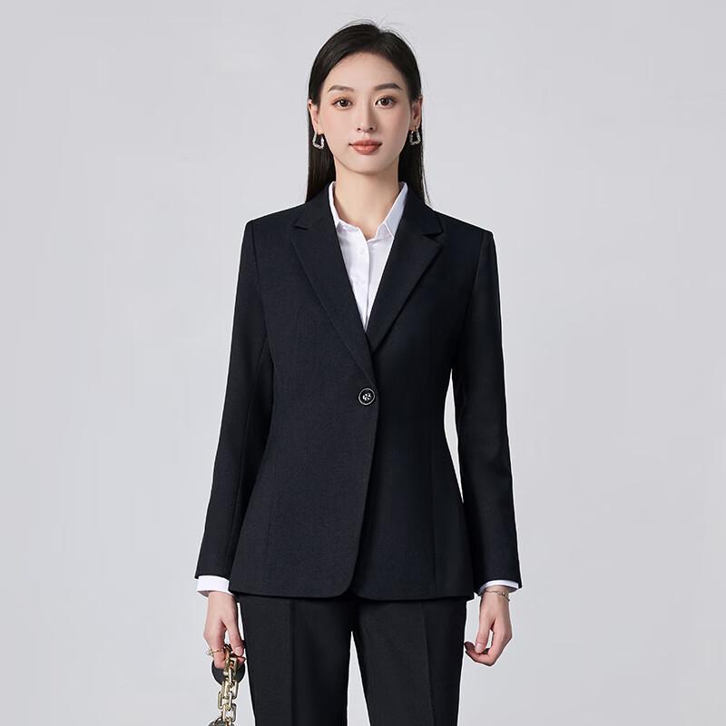Teluoman Women's Long-Sleeve Business Suit Set