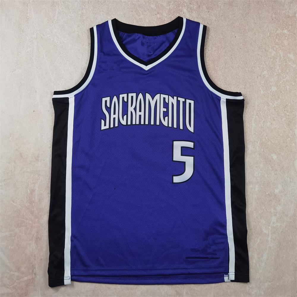

Season Kings #5 Purple V-neck Basketball Jersey XXL