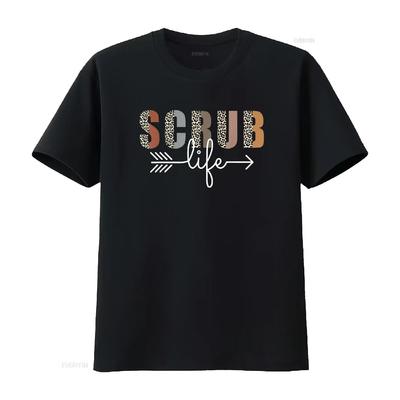 Nurse Leopard Scrub Life Nursing T Shirt Week Vintage Washed Soft Stylish Comfortable Versatile Designer Clothes