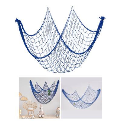Coastal Charm Cotton Fishing Net Decoration Sea Inspired Wall Art for Living Room and Bedroom 59x79in
