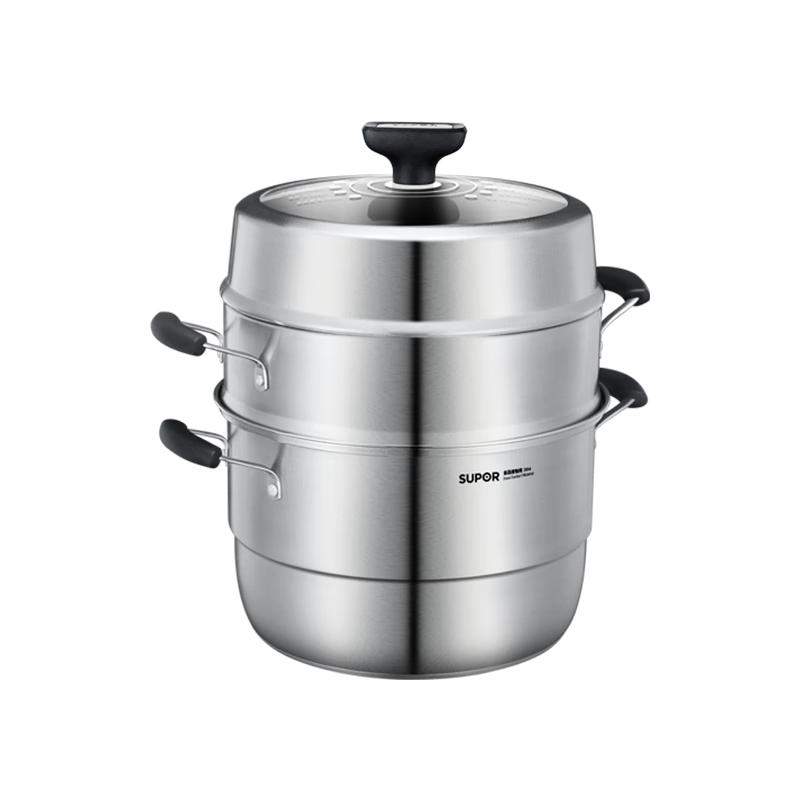 

SUPOR 32cm 3-Layer 304 Stainless Steel Steamer