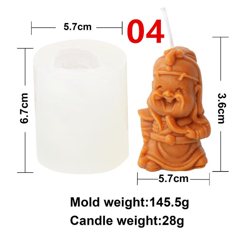 3D Maitreya Buddha Candle Silicone Mold DIY Buddha Statue Resin Gypsum Concrete Mold Mould Home Garden Decorations Craft Mold