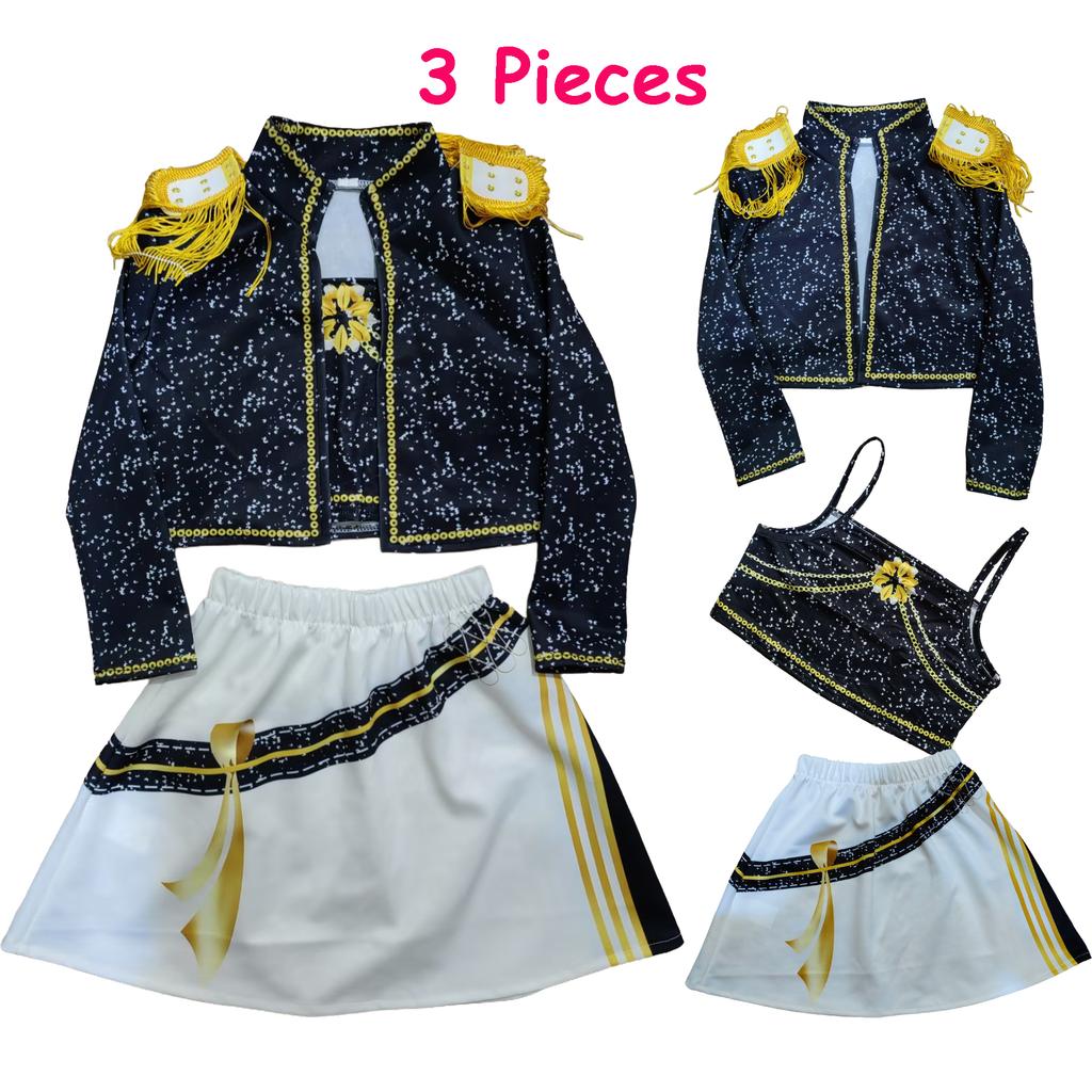 Kids Rumi Mira Zoey Cosplay KPop Demon Hunters Girl Costume K Pop Huntrix Golden Costume Child Halloween Party Clolthes Outfit