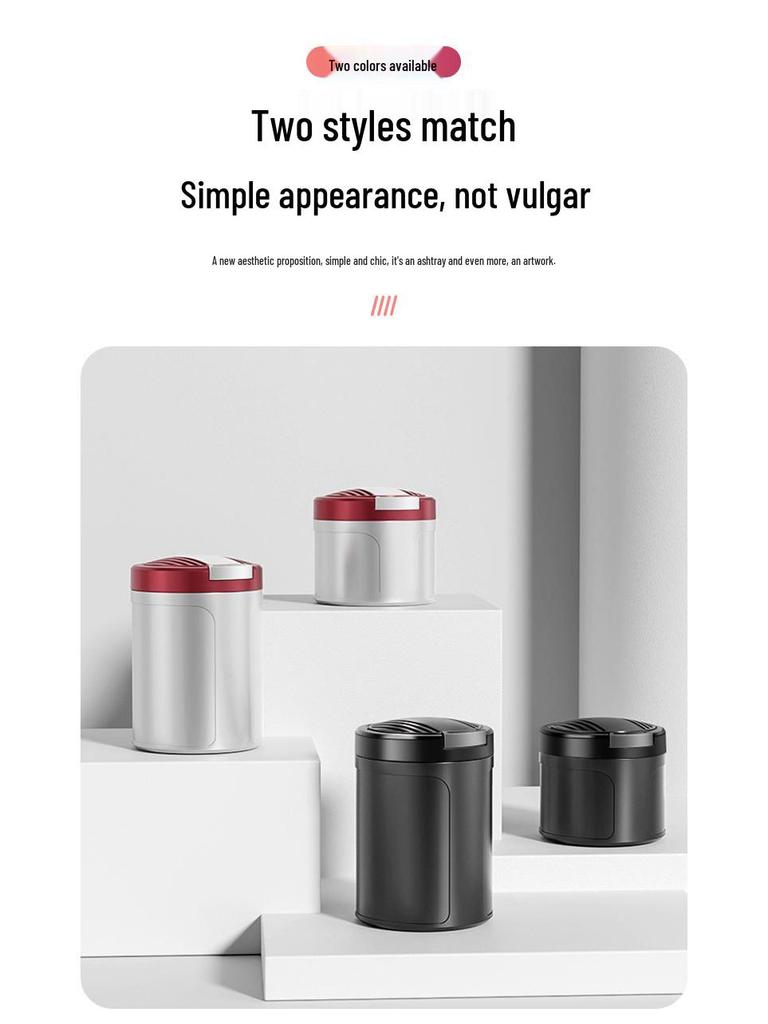 KNEWSTAR 001 Illuminated Car Ashtray for New Energy Vehicle - High-End Interior Accessory