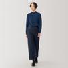MUJI Washable Wool Smoky Size S Women's High-Gauge High-Neck Sweater, BA1OYA4A, Blue,
