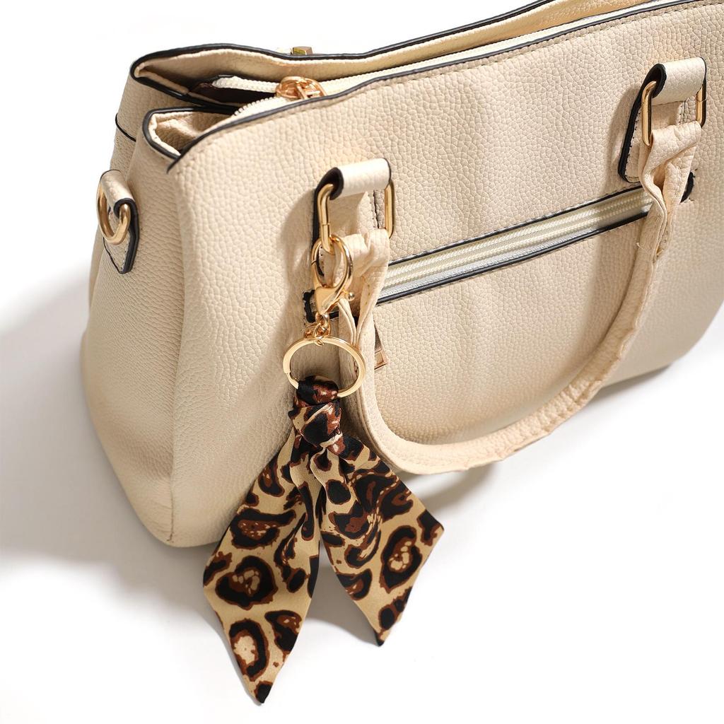 Leopard Print Fabric Keychain Bag Accessory Ornament