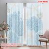 2pcs,2D Plane Printing Minimalist Curtains Oceanic Wonders Versatile Polyester Fabric (without Rod) Decorations For Home Perfect