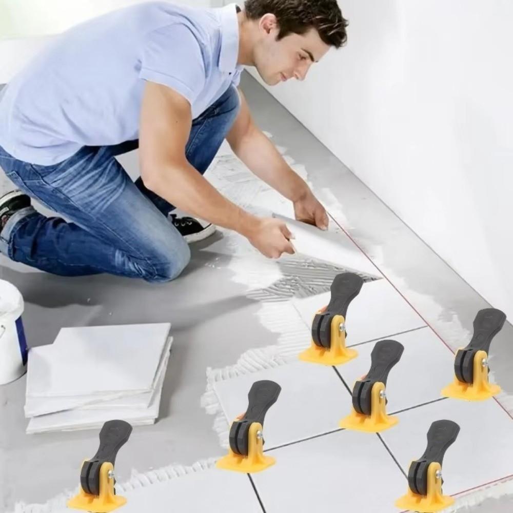 50Pcs Press Type Tile Leveling System Reusable Floor Leveling Tools Home Construction