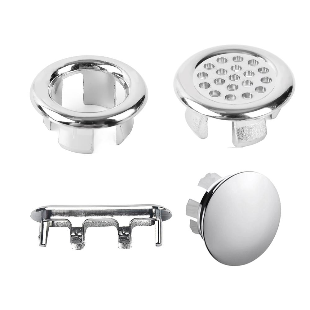 4/1 Stück Badezimmer Waschbecken Armatur Spülbecken Überlauf Abdeckung Ersatzloch Abdeckkappe Ring Zierleiste Bad Waschbecken Abflusskappe Badezimmer Zubehör