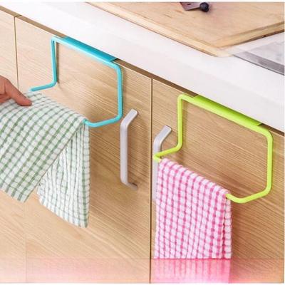 Punch-Free Kitchen Cabinet Towel Rack - Over Door Rod Storage