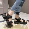 Platform Casual Beach Sandals Women's Summer Velcro Simple Seaside Student Sneakers Women