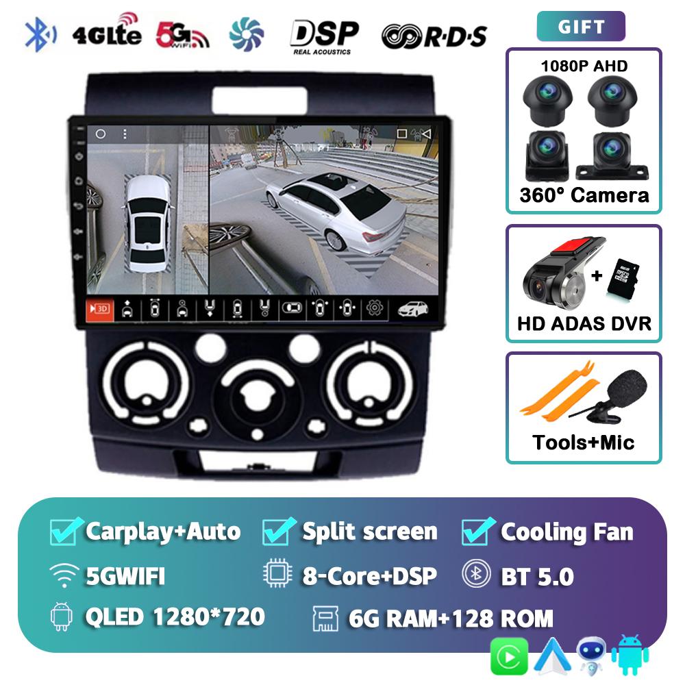 Android 14 Car Radio For Ford Everest Ranger Mazda BT50 BT-50 2006 2007 2008 - 2010 GPS Multimedia Video Player Head Unit Stereo