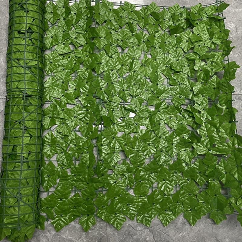 

0.5mx1m Light-Colored Faux Grape Leaf Artificial Hedge Fence Panel Garden Yard Plant Barrier A