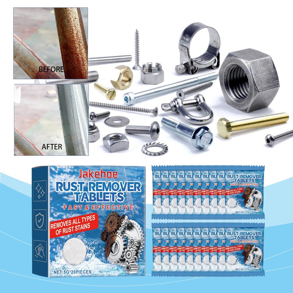 20pcs Rust Removal Cleaning Foam Multi-Action Stain Removal Metal Rust Prevention Household Cleaning Multi-Purpose Foam