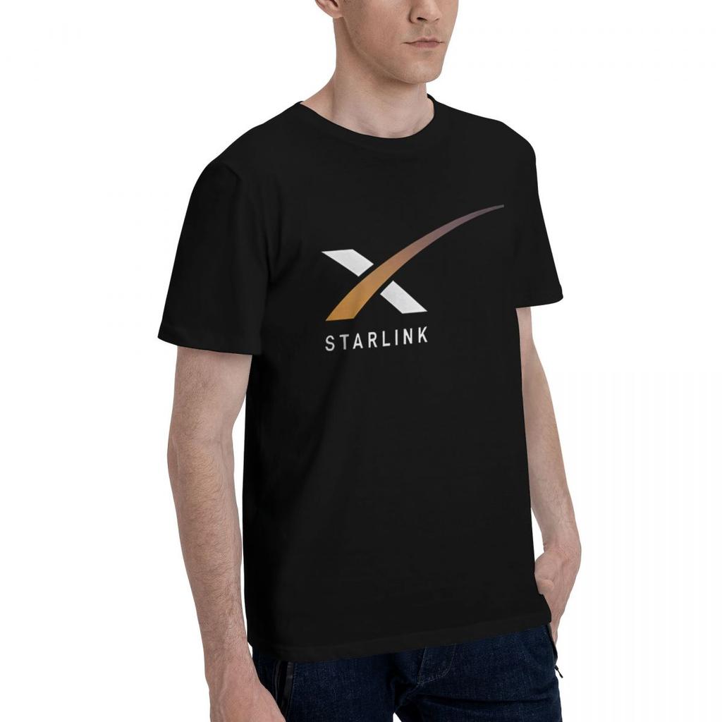 Space X Starlink 100 Cotton Casual Breathable Confortable TShirt Designer Clothes Men T Shirt Men