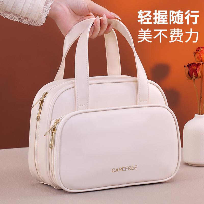 Nuovo Stile Ins Alta Estetica Borsa Trucco con Partizioni Multipli Portatile per Trasporto Esterno Custodia Pennelli