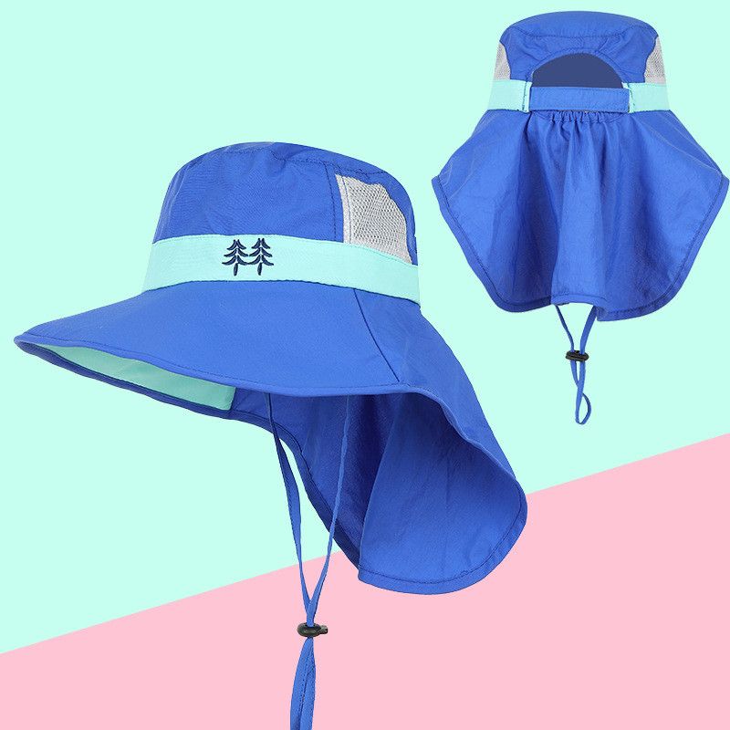 

Kids Sun Protection Hat Summer Sun Hat Boys and Girls Bucket Hat Hat Baby Beach Hat Sun UV Protection Royal Blue No whistle