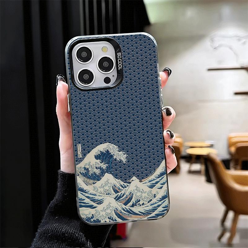 Japanese Wave Kanagawa Surfing Soft Phone Case for iPhone 15 16 17 Pro Max 17Air 16E 14 Plus 13 12 Mini Shockproof Cover Back Sh
