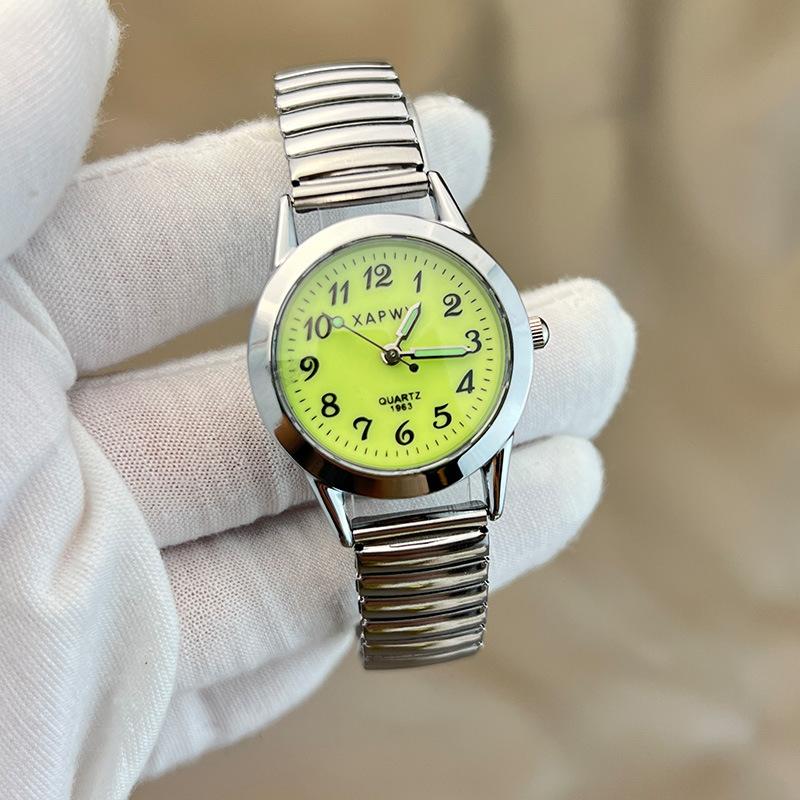 

Casual Digital Luminous Elderly Watch Simple Quartz Watch Elastic Band Elastic Band Couple Watch men