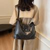 Large Capacity Commuter Bag Multi-Function Backpack Women's Bow Tote Bag Soft Leather Shoulder Bag