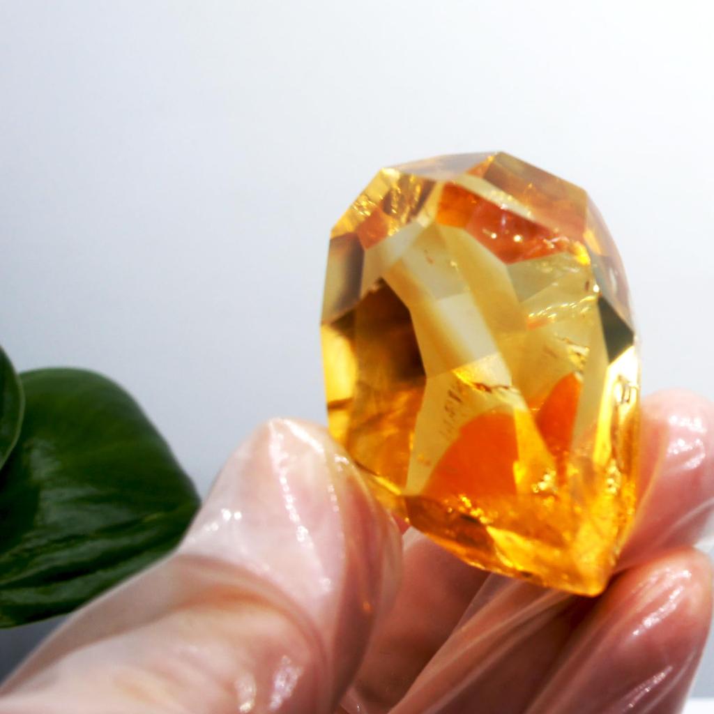 Citrine Natural Quartz Carefully Mineral Feng Good Decorative New Ornament [TANAKA YA] Crystal, Selected, High-Quality, Fortune-Bringing,